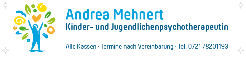 Praxisschild der Kinder- und Jugendlichenpsychotherapeutin Andrea Mehnert
